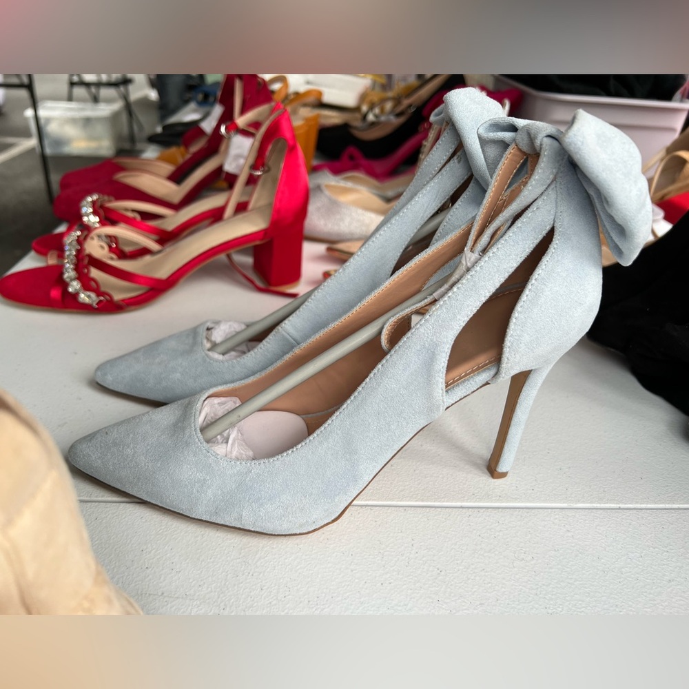 Womens High Heels Pointed Toe Bow